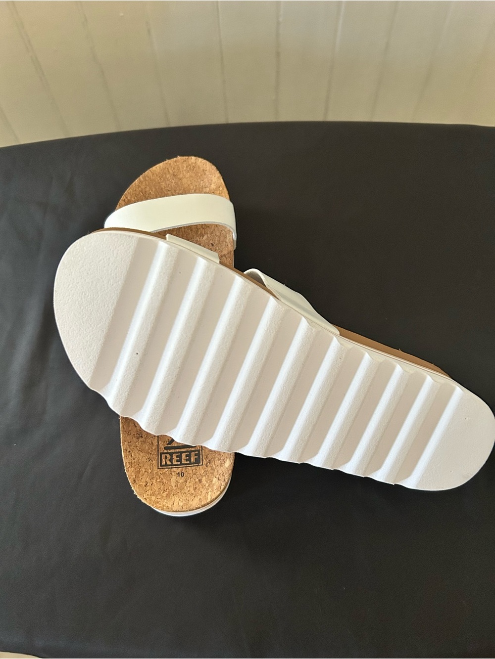 REEF Cushion Vista Hi Platform Sandals/White Cork/Size 10/NWOT - Picture 5 of 5